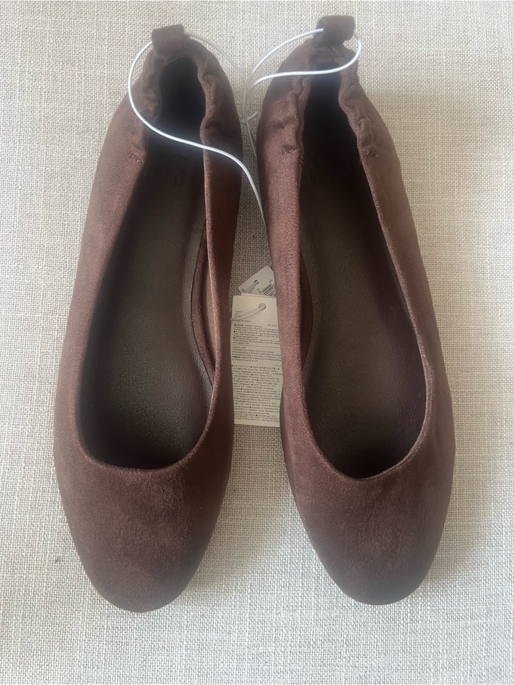 GAP Brown Suede Ballet Flats, size 7, office casual dressy autumn NWT